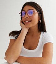 New Look Pink Round Frame Blue Light Glasses